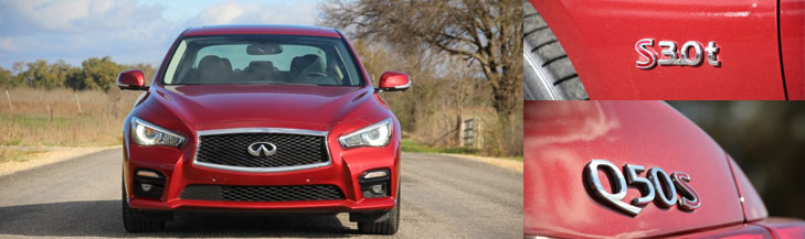 Red Sports Q50 Front